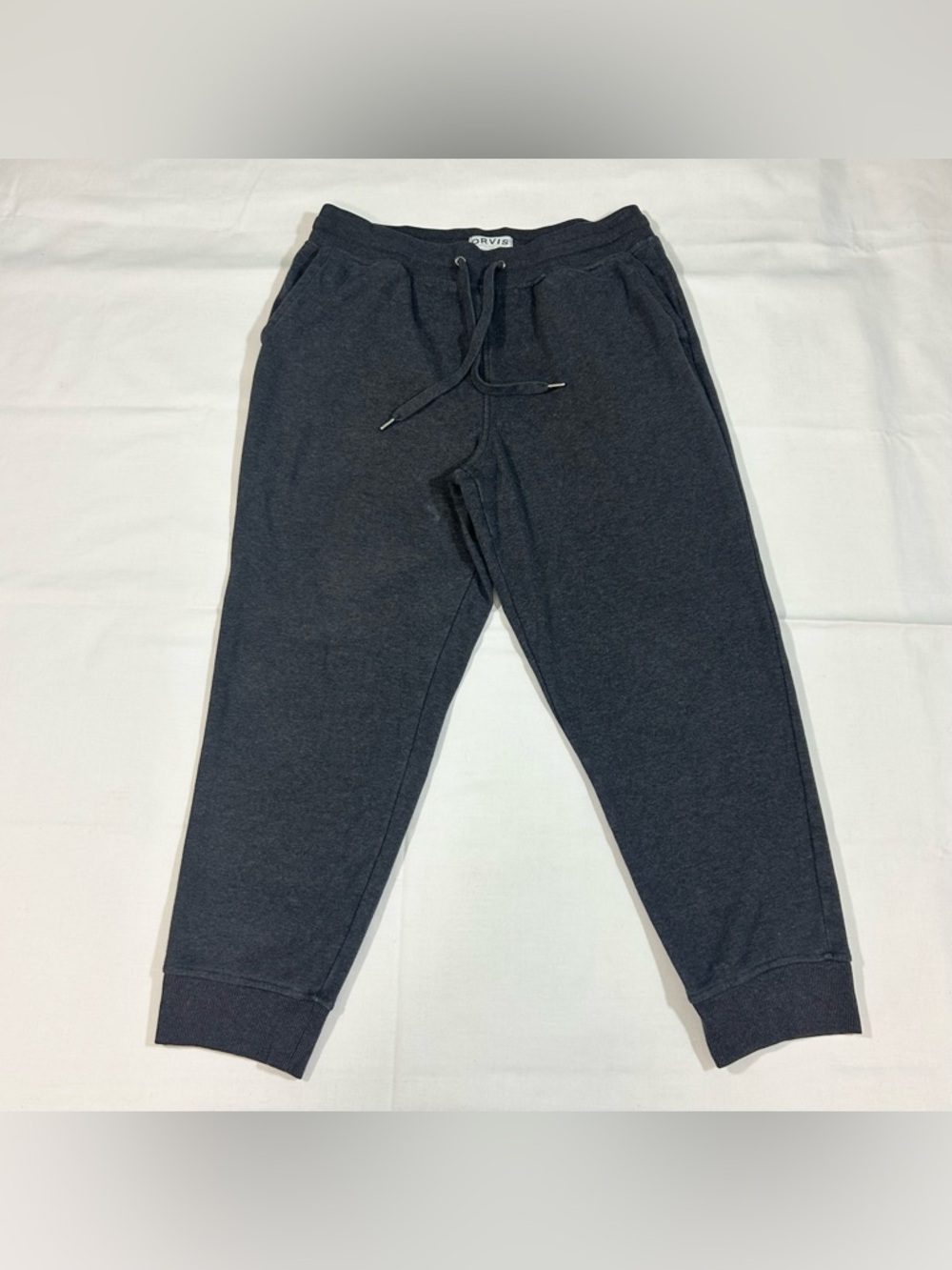 Orvis Men's Large Luxe Fleece Lined Comfort Sweatpants Jogger Drawstring Gray